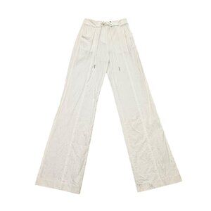 Women’s A.L.C. White High Waist Linen Blend Wide Leg Pants 26x33